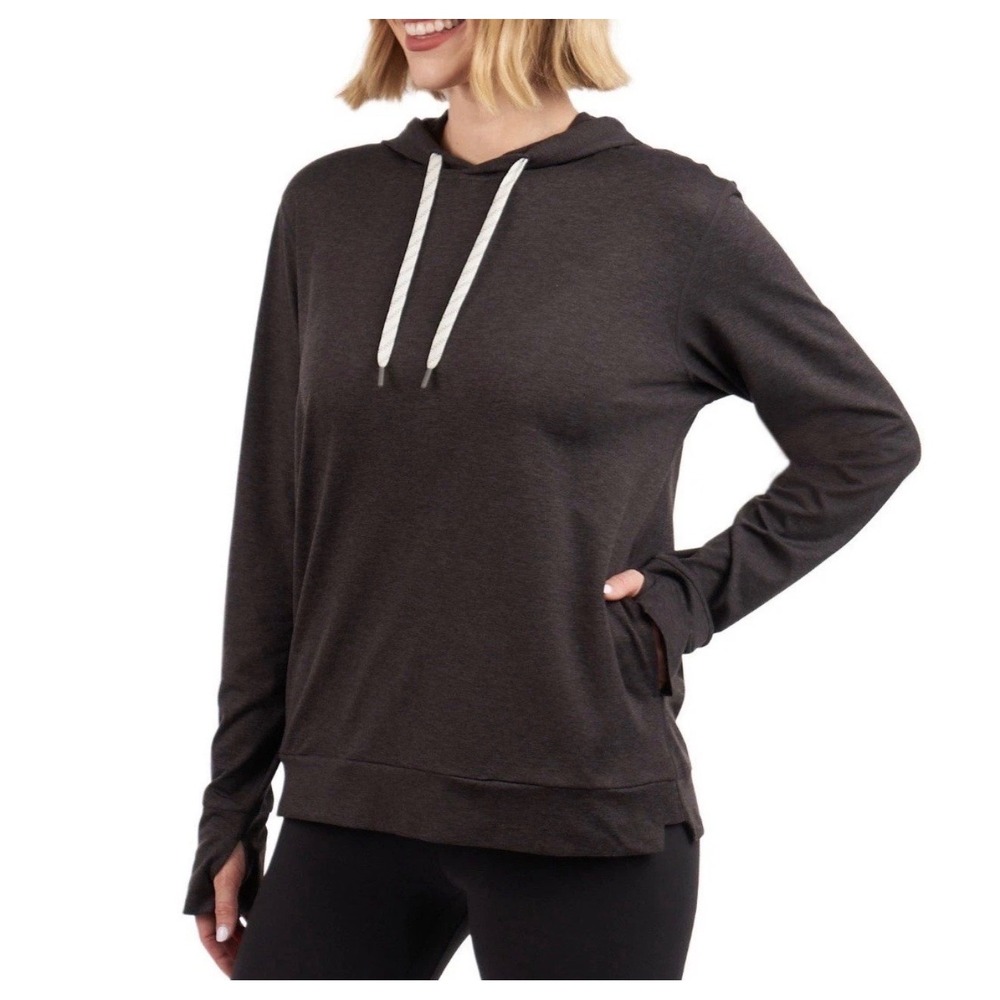 Kirkland Signature Ladies Lightweight Pullover Hoodie Charcoal Gray β’Sβ’ Layering
